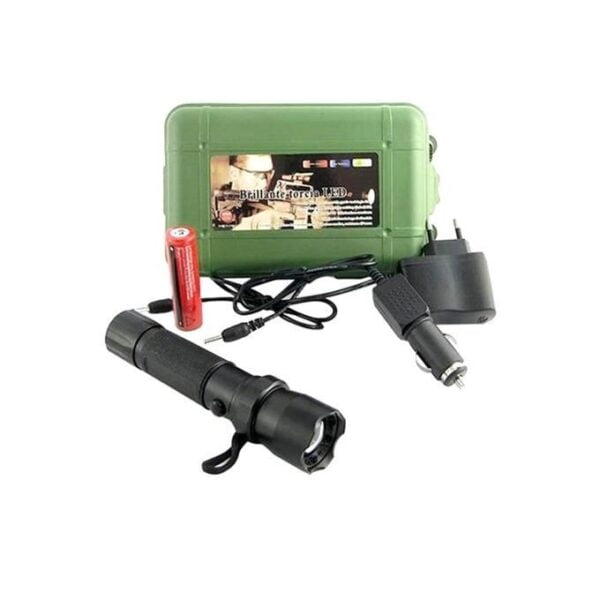 800m Brightest Led Rechargeable Torch - Green And Black612 - 6-Anasg