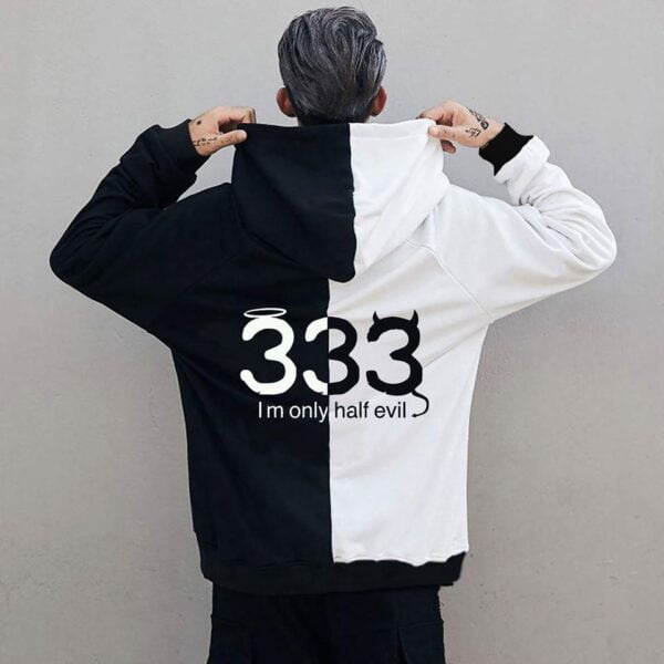 Men's Stylish Hoodie - White - 333 - Dgl