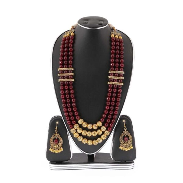 Red Color Marble Stone Setting Jaipuri Jewellery Set(Js_02) - Rct