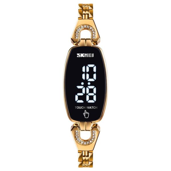 SKMEI Sports Fashion Waterproof Digital Watch For Women 1588 Golden